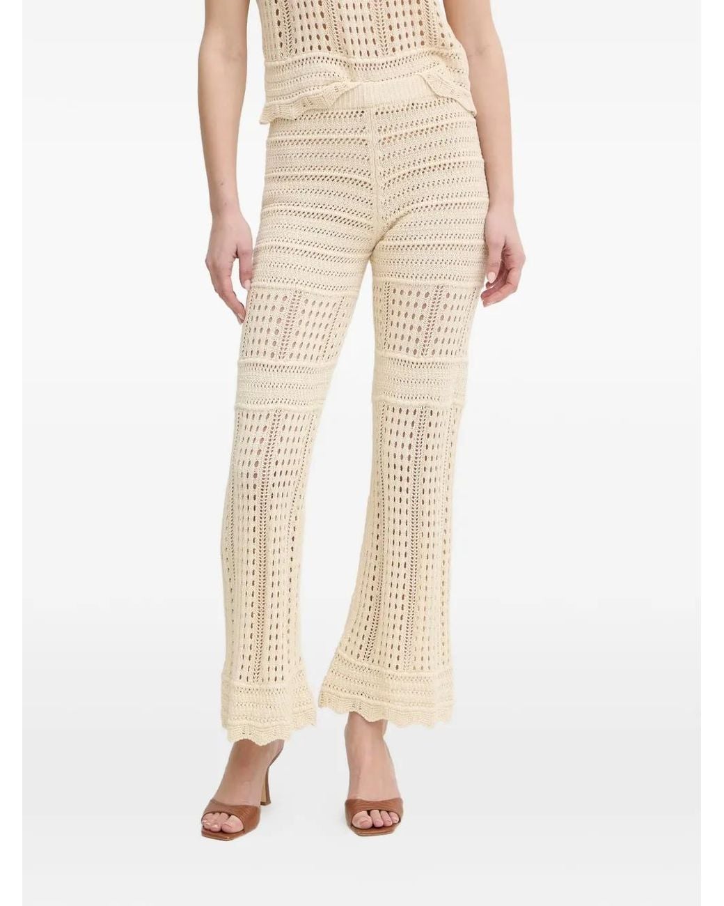Twinset Natural Crochet-Construction Trousers