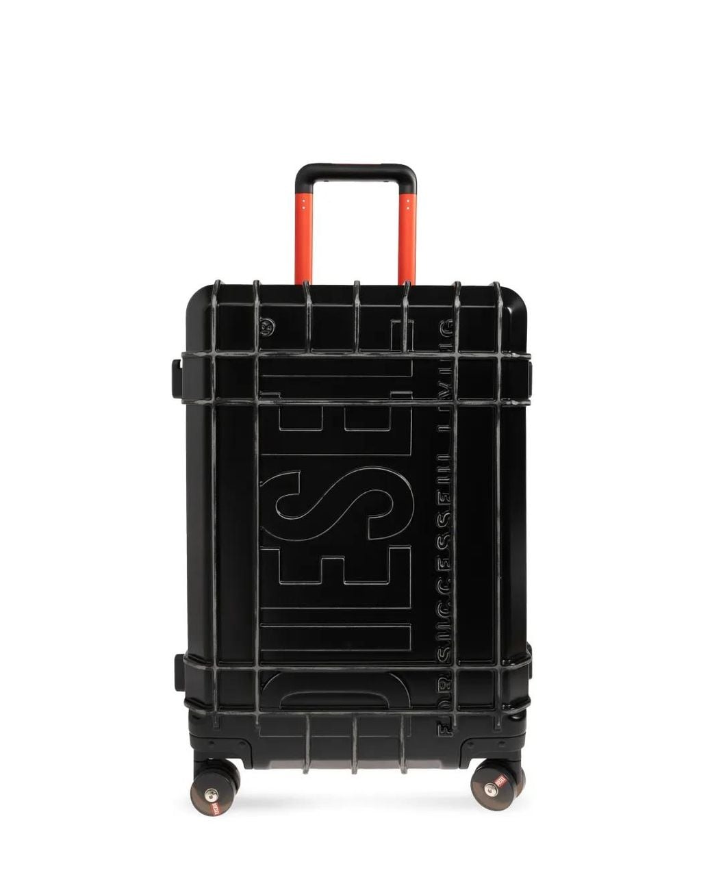 DIESEL Black Embossed-Logo Suitcase
