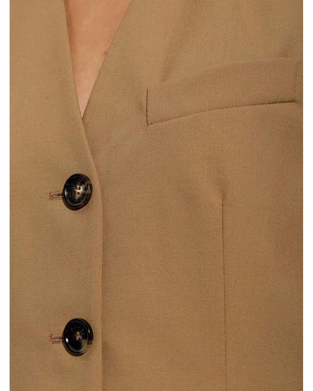 Marni Natural V-Neck Button-Fastening Vest
