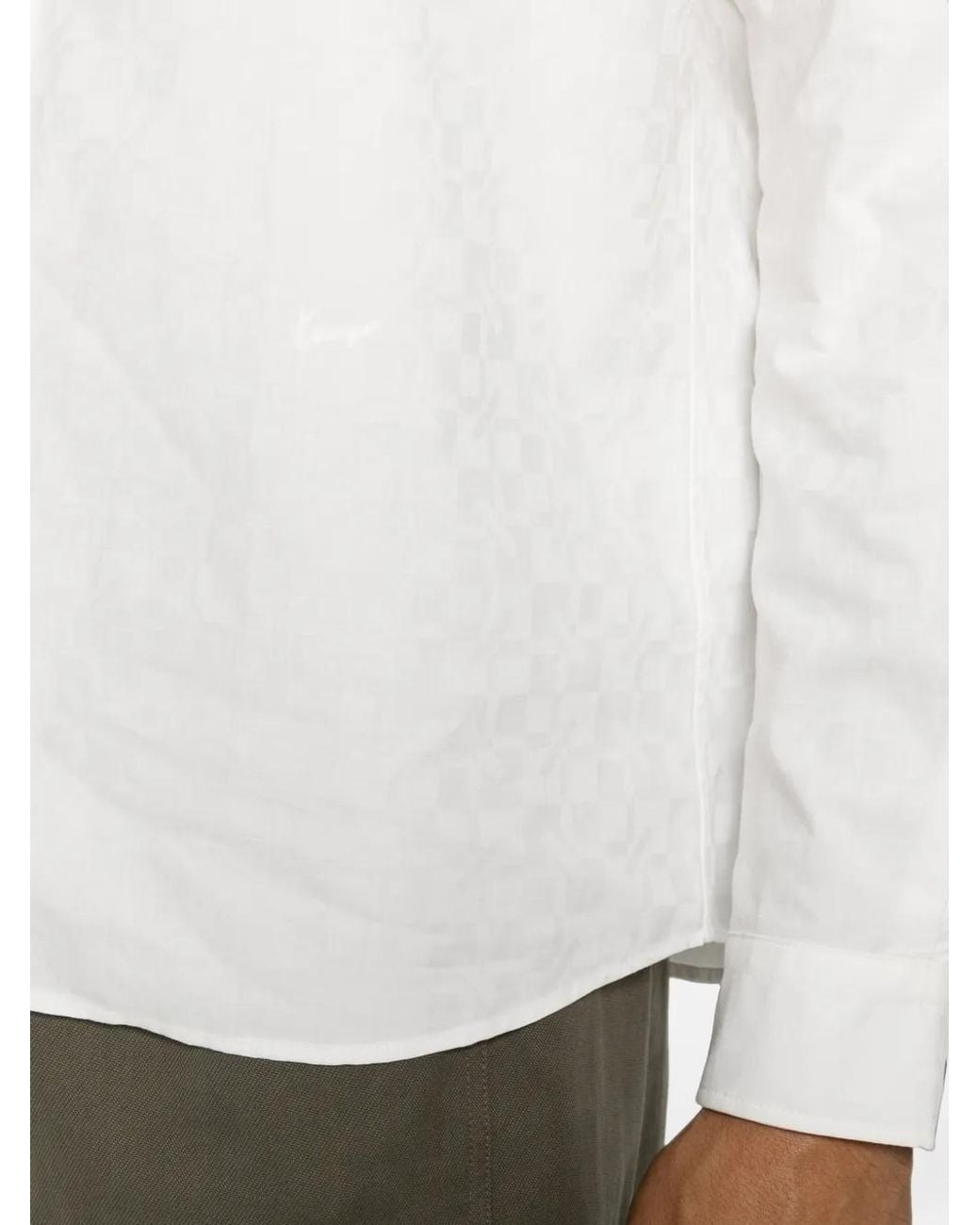 KENZO White Jacquard-Logo Shirt for men