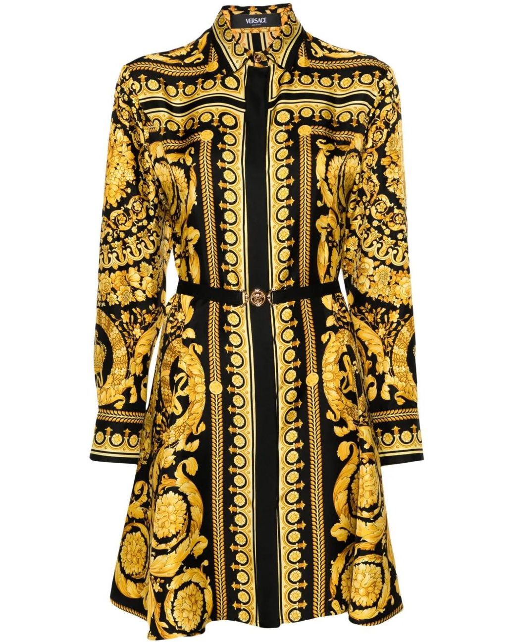 Versace Metallic Baroque Dress Clothing