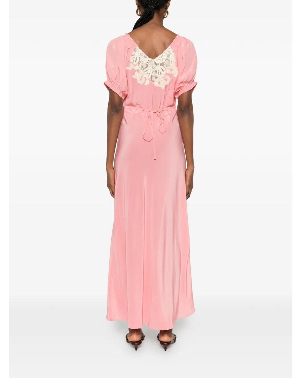 Rixo Pink Ilaria Maxi Dress