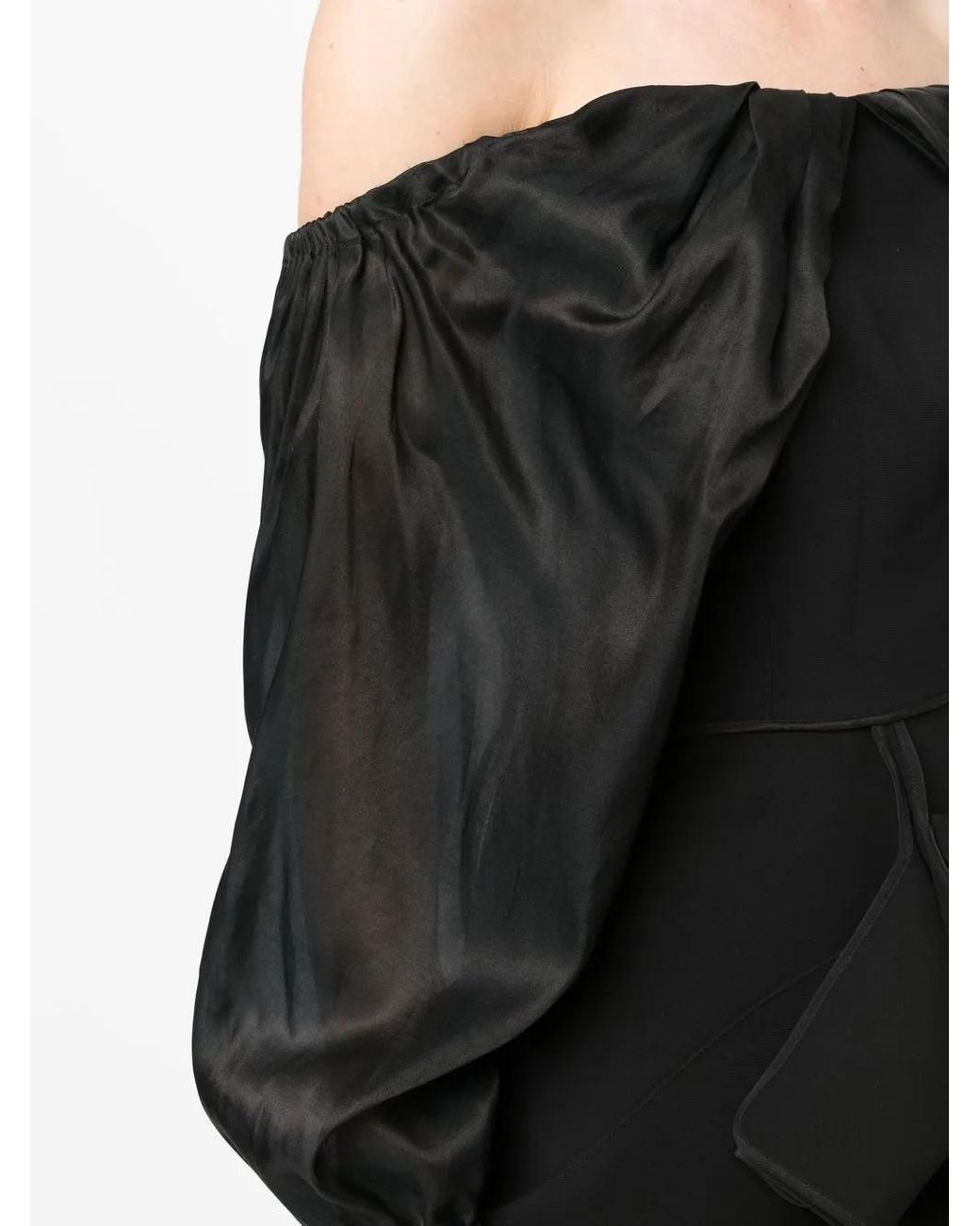 Maticevski Black Off-Shoulder Corset