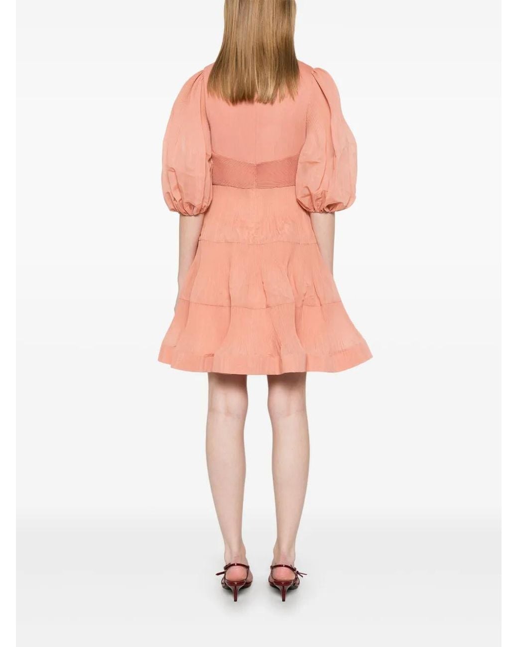 Zimmermann Pink Pleated Mini Dress