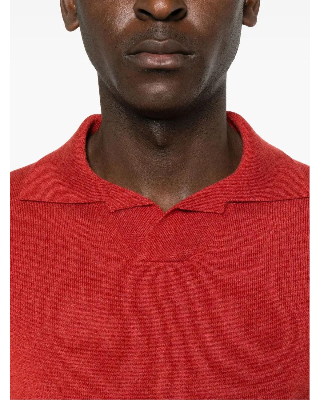 D4.0 Klassischer Kaschmirpullover in Red für Herren