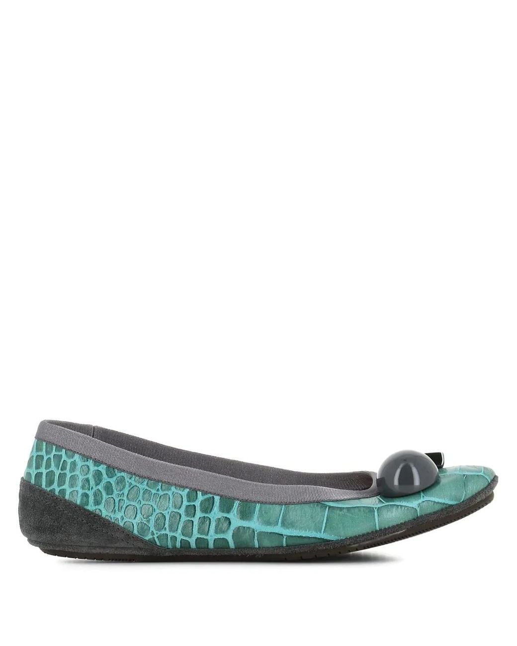 Dove Nuotano Gli Squali Green Becky Ballerina Shoes