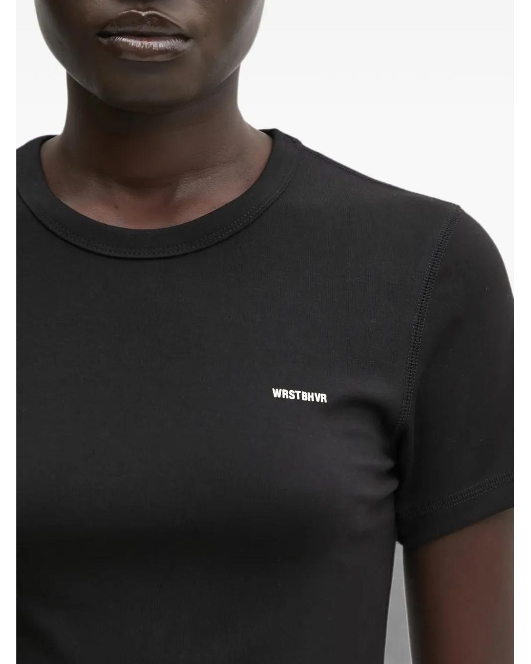 WRSTBHVR Black Janina Ribbed T-Shirt