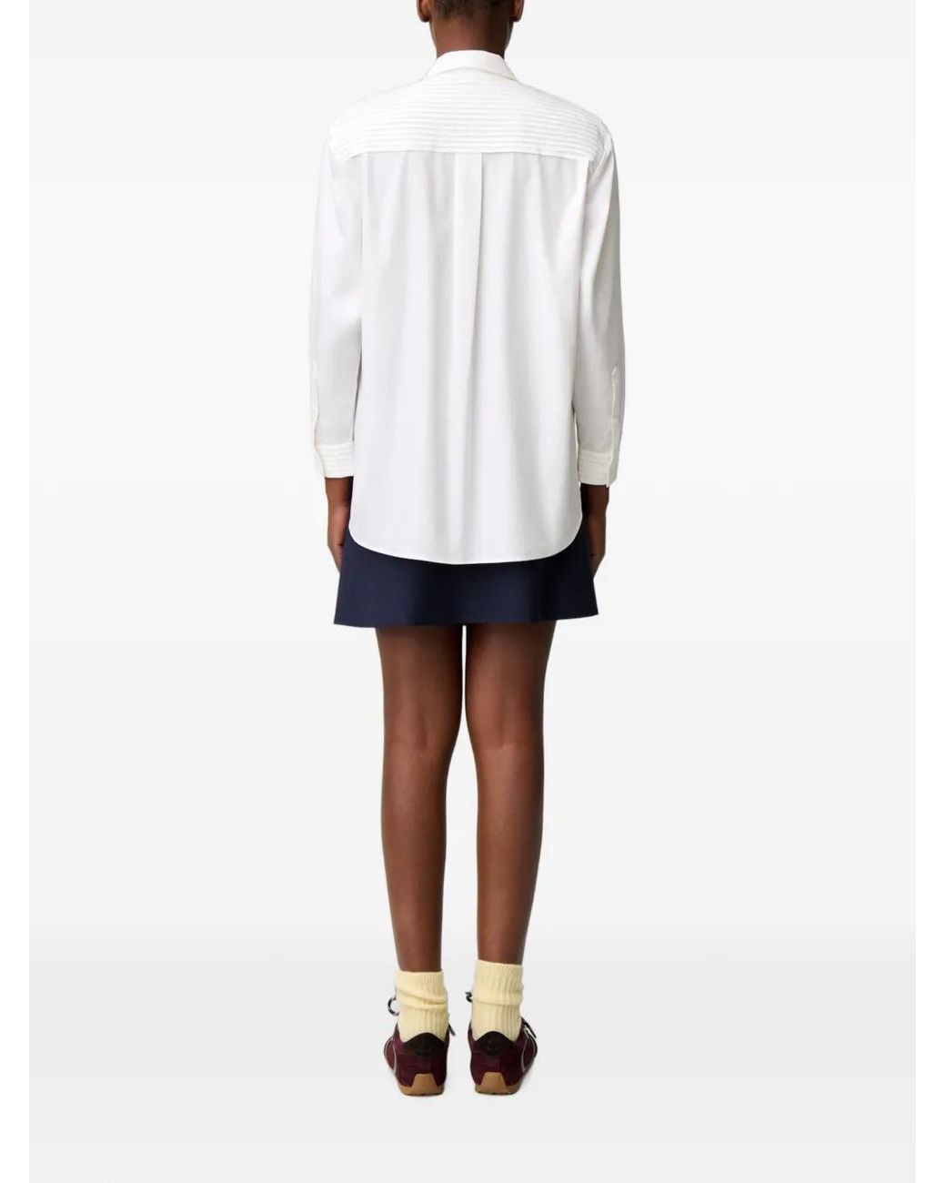 Claudie Pierlot White Claudie Embroidered Poplin Shirt