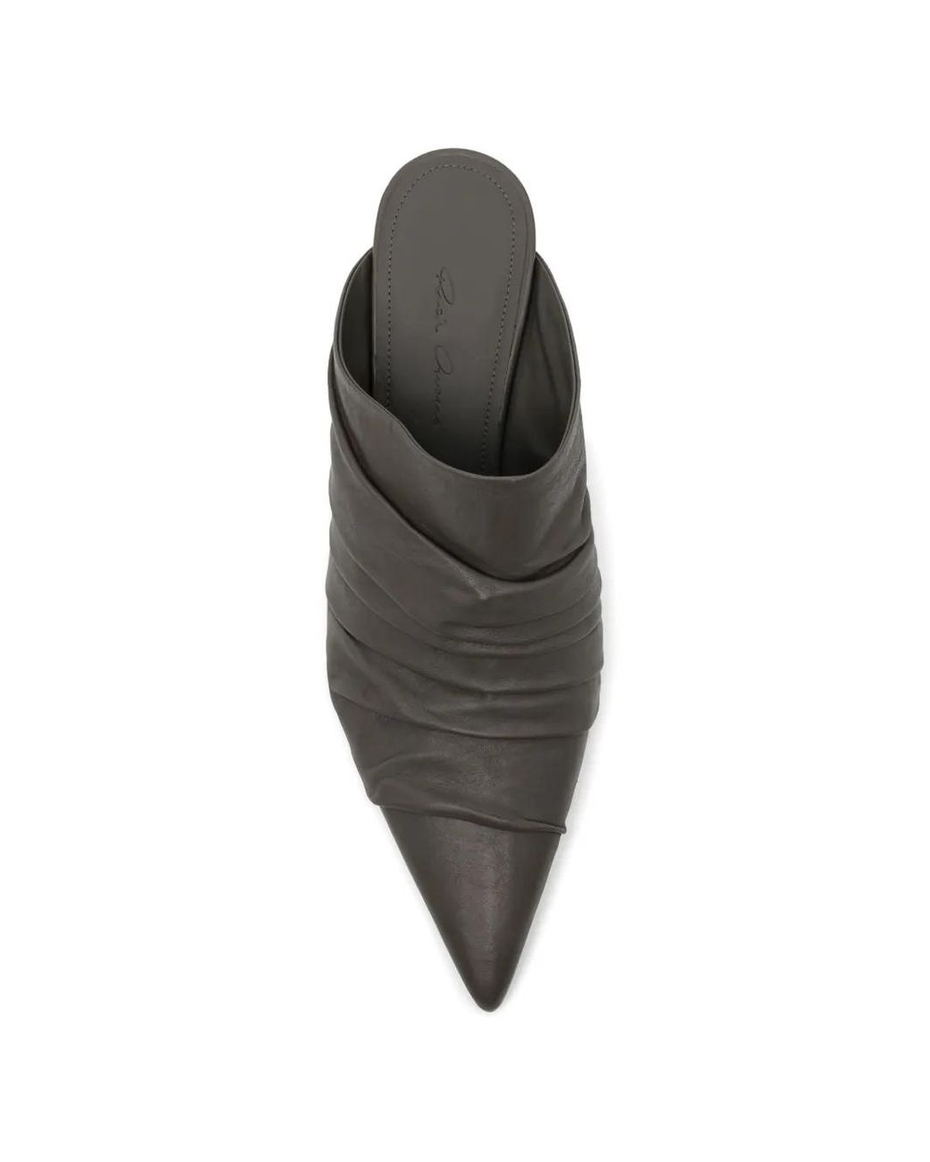Rick Owens Gray 60Mm Cantilever 6 Sharp Sabot Mules