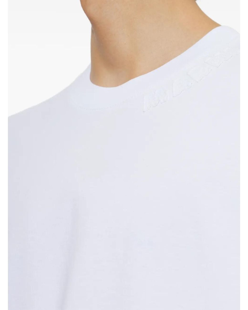 Marni White Logo-Embroidered T-Shirt for men