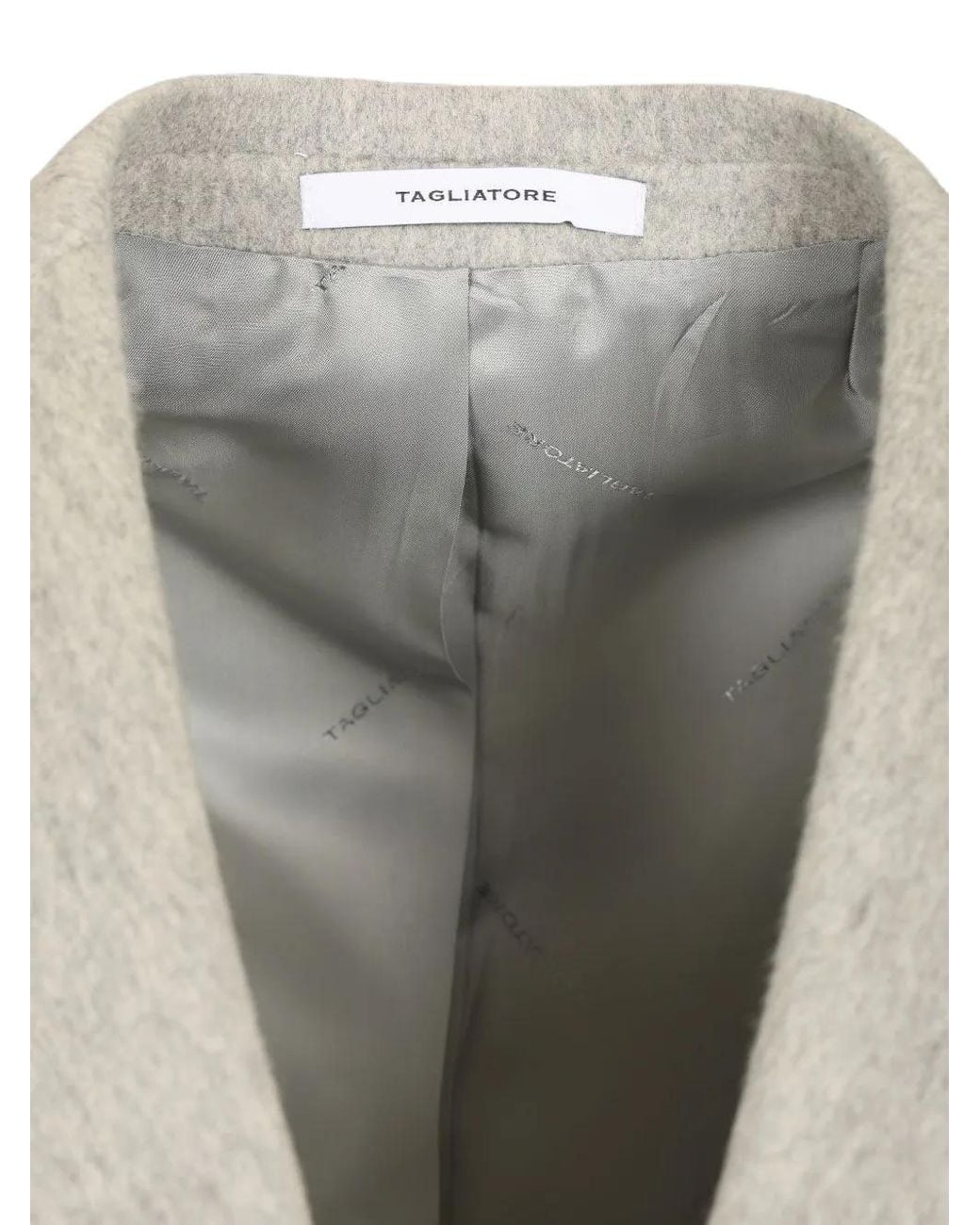 Tagliatore White Manteau Bruce À Simple Boutonnage for men