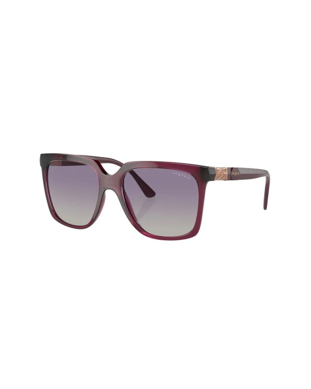 Vogue Eyewear Purple Translucent-Design Square-Frame Sunglasses
