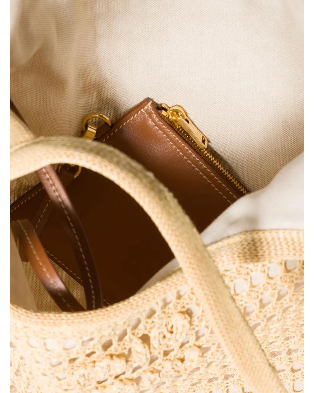 Miu Miu Natural Ivy Raffia Crochet Bag