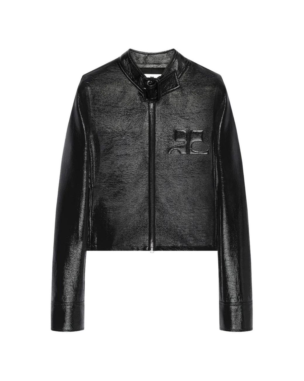 Courreges Black Courregès City Jacket With Embossed Logo