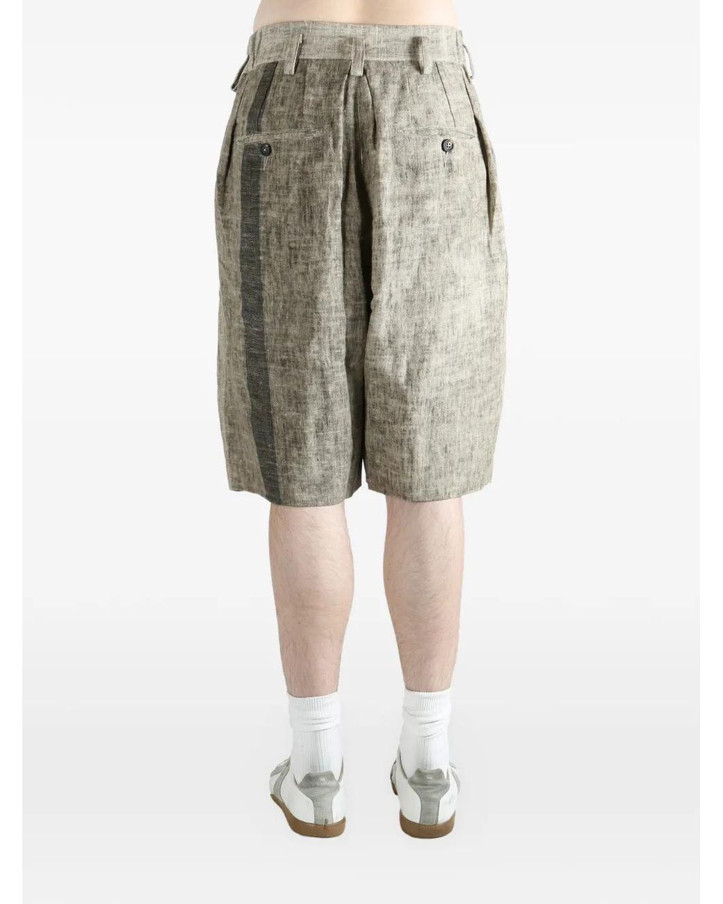 Bermuda Con Pieghe di Ziggy Chen in Gray da Uomo