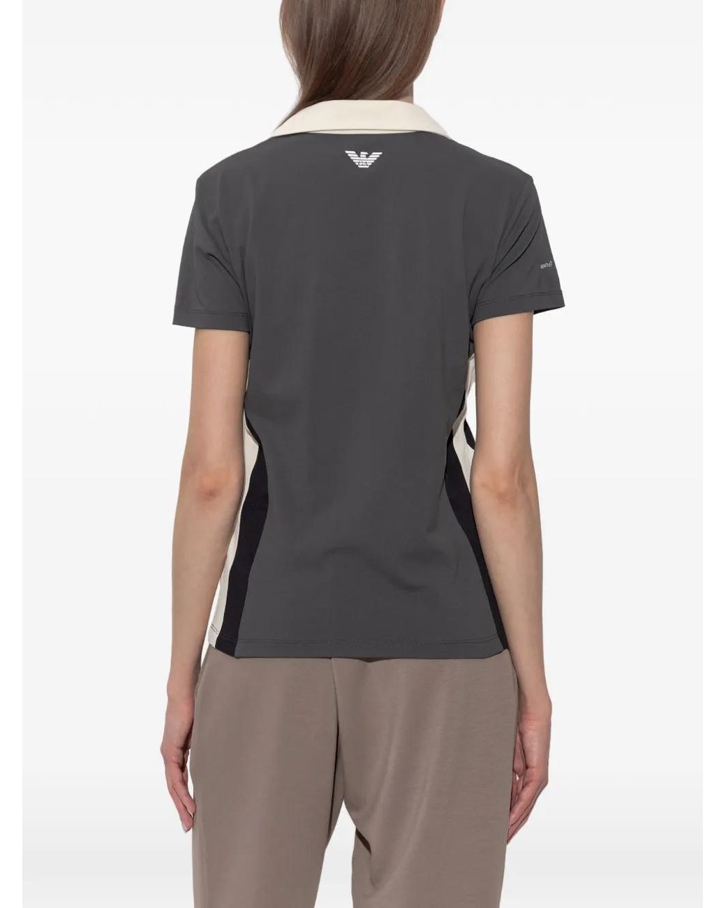 EA7 Black Polo À Logo Imprimé
