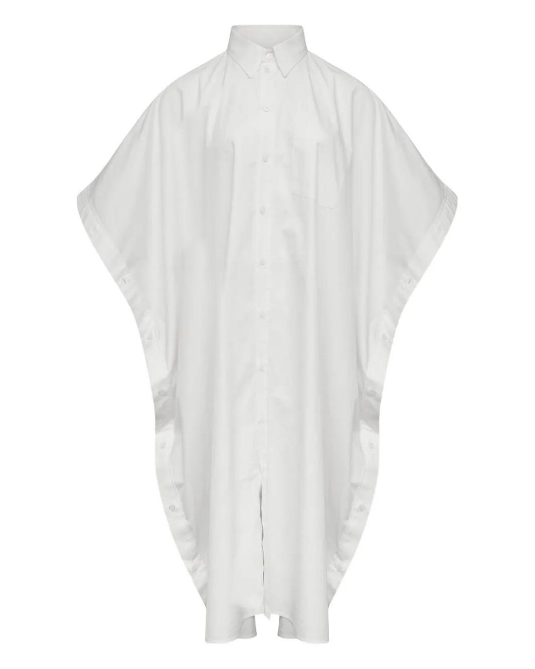 MM6 by Maison Margiela White Button-Up Midi Dress