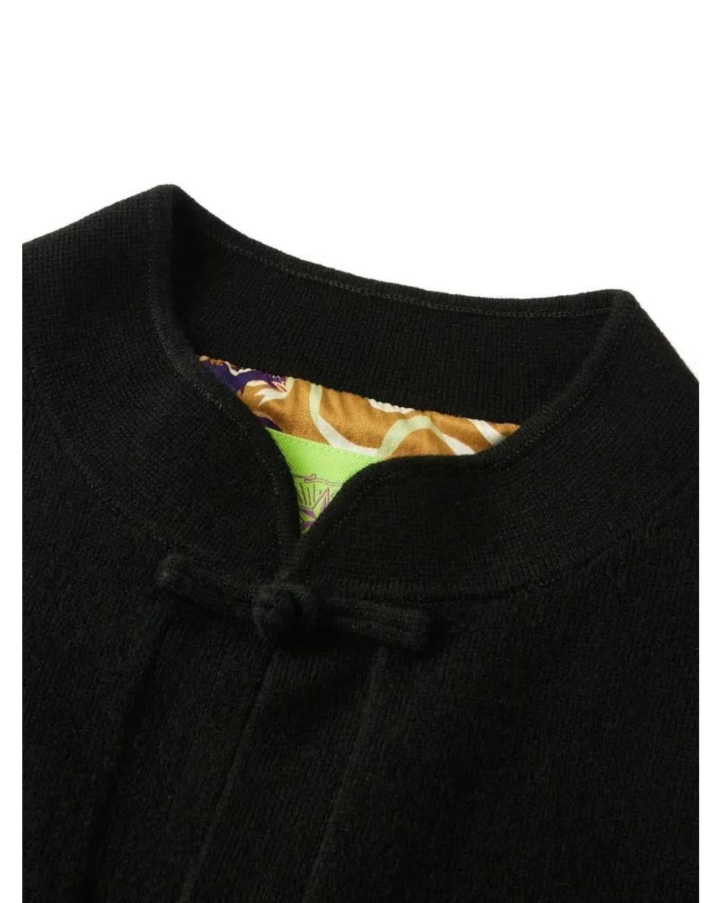 Shanghai Tang Black Tang Frog-Fastening Cardigan