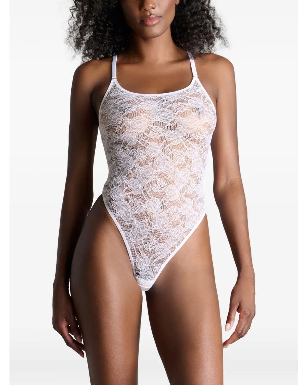 Maison Close White Flashback Thong Bodysuit