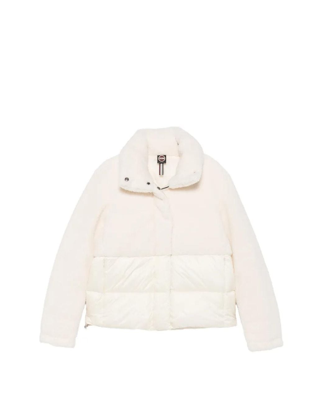 Colmar White Fleece-Panelled Quilted Jacket