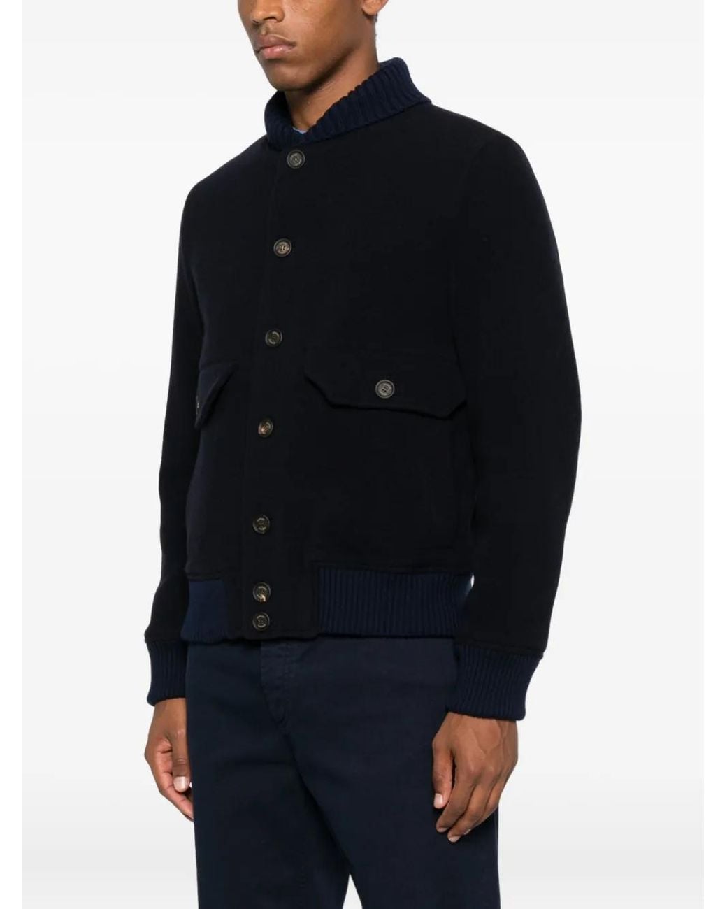 Eleventy Black Jacket With Pockets for men