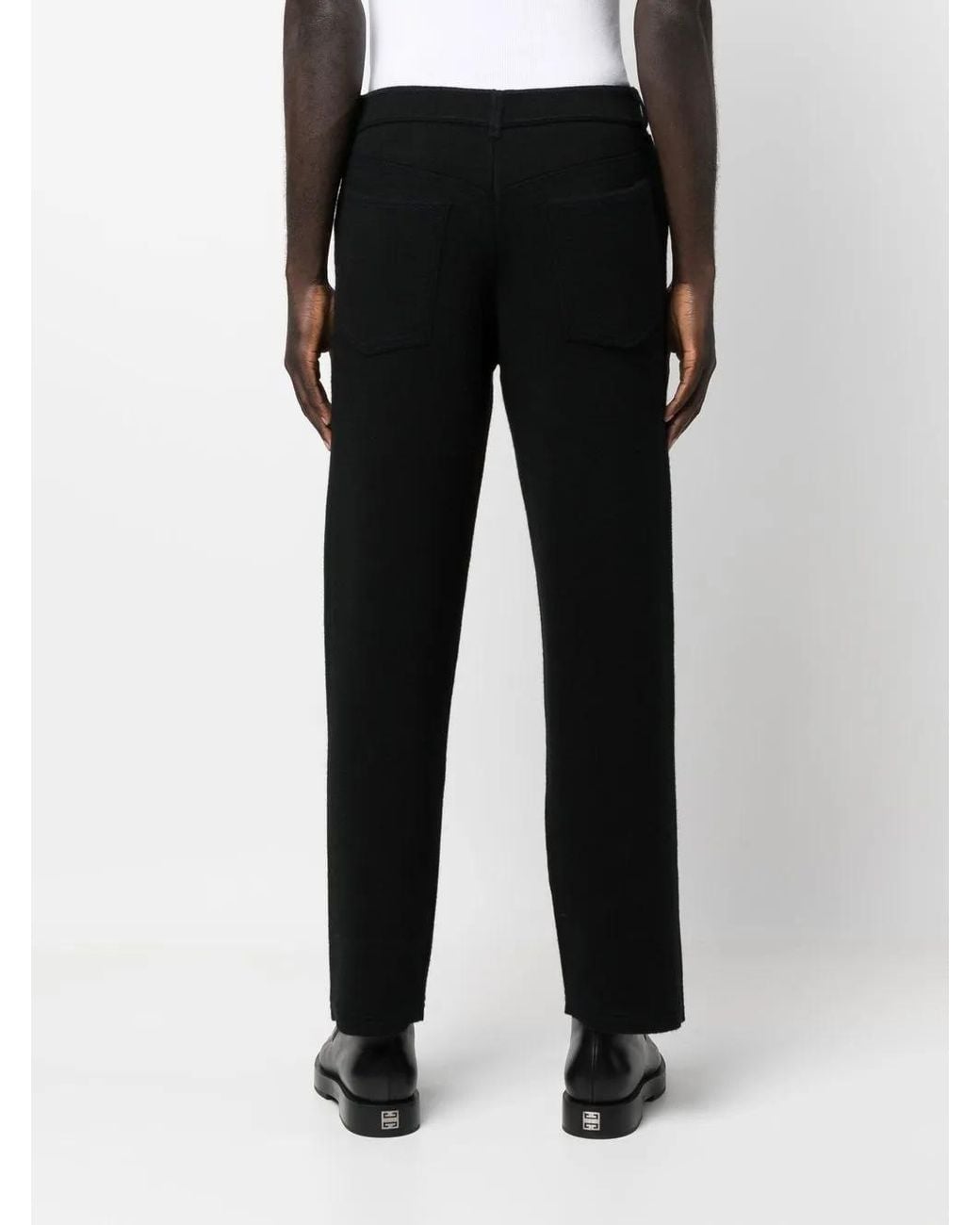 Barrie Black Straight-Leg Cut Trousers for men