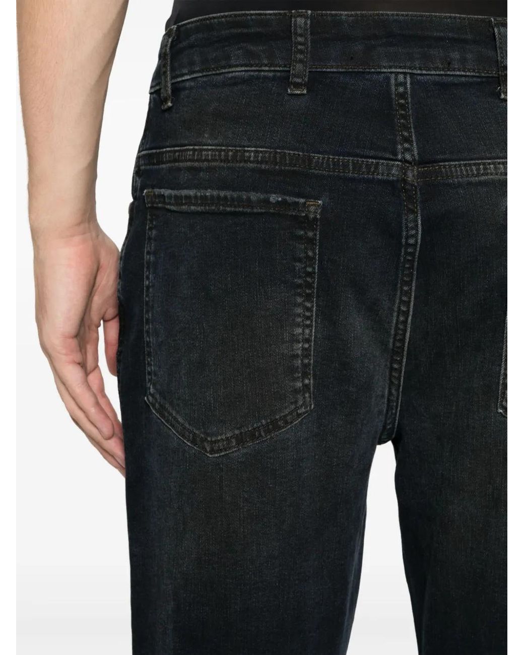 Represent Black R1 Destroyer Slim-Cut Jeans for men