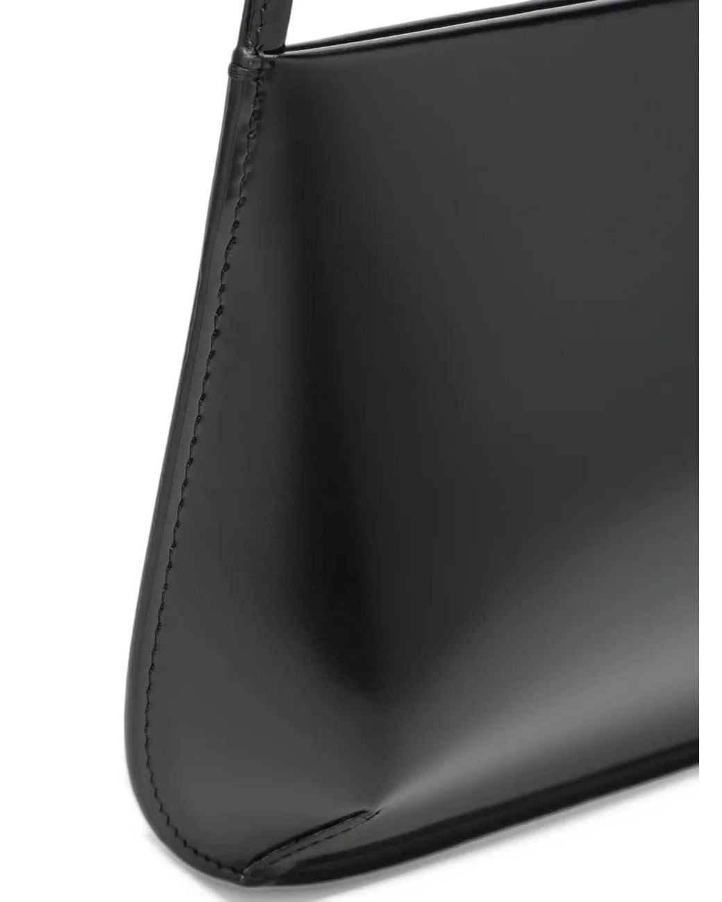Faune Black Bra Polished Leather Tote Bag