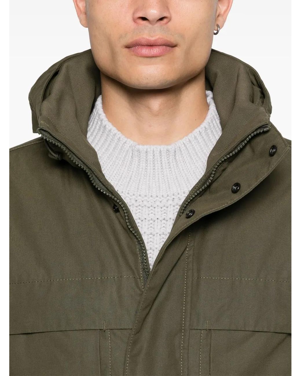Stone Island Green Ghost Coat for men