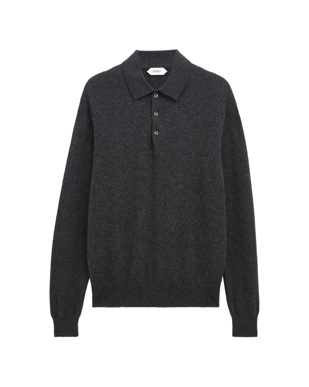 Pringle of Scotland Black Long-Sleeve Polo Shirt for men
