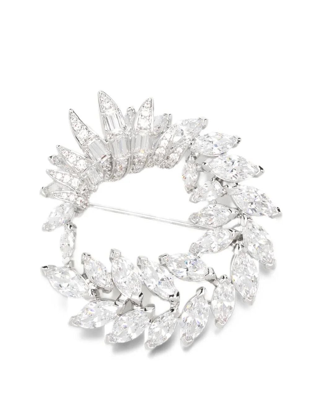 Swarovski White Mesmera Marquise-Cut Brooch