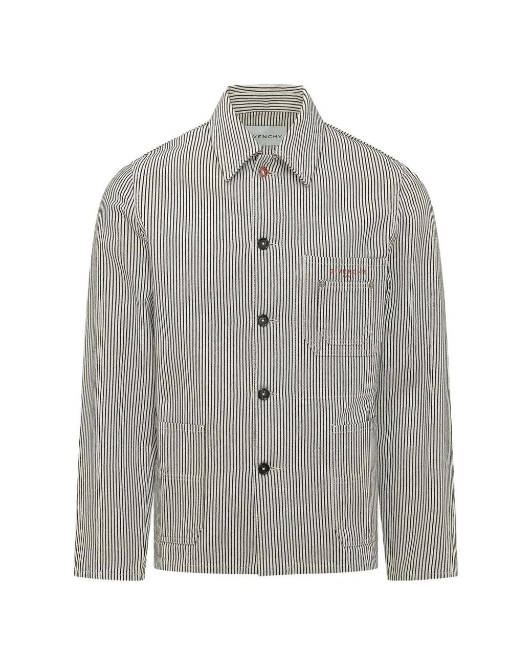 Veste Couture Seam En Jean À Rayures Givenchy pour homme en coloris Gray