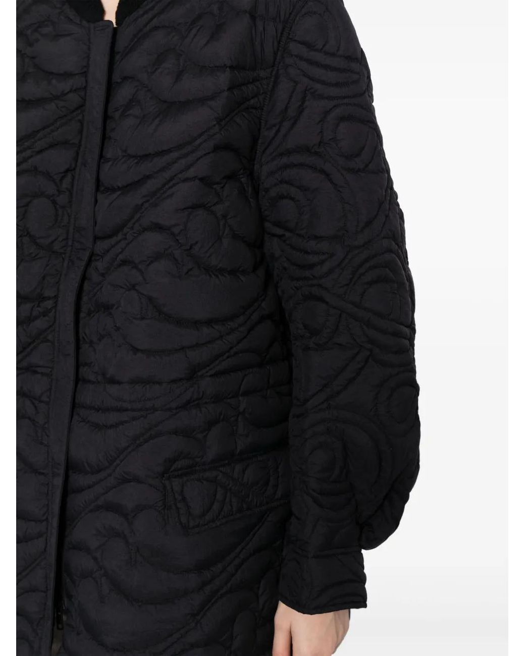 JNBY Black Drawstring-Waist Quilted Jacket