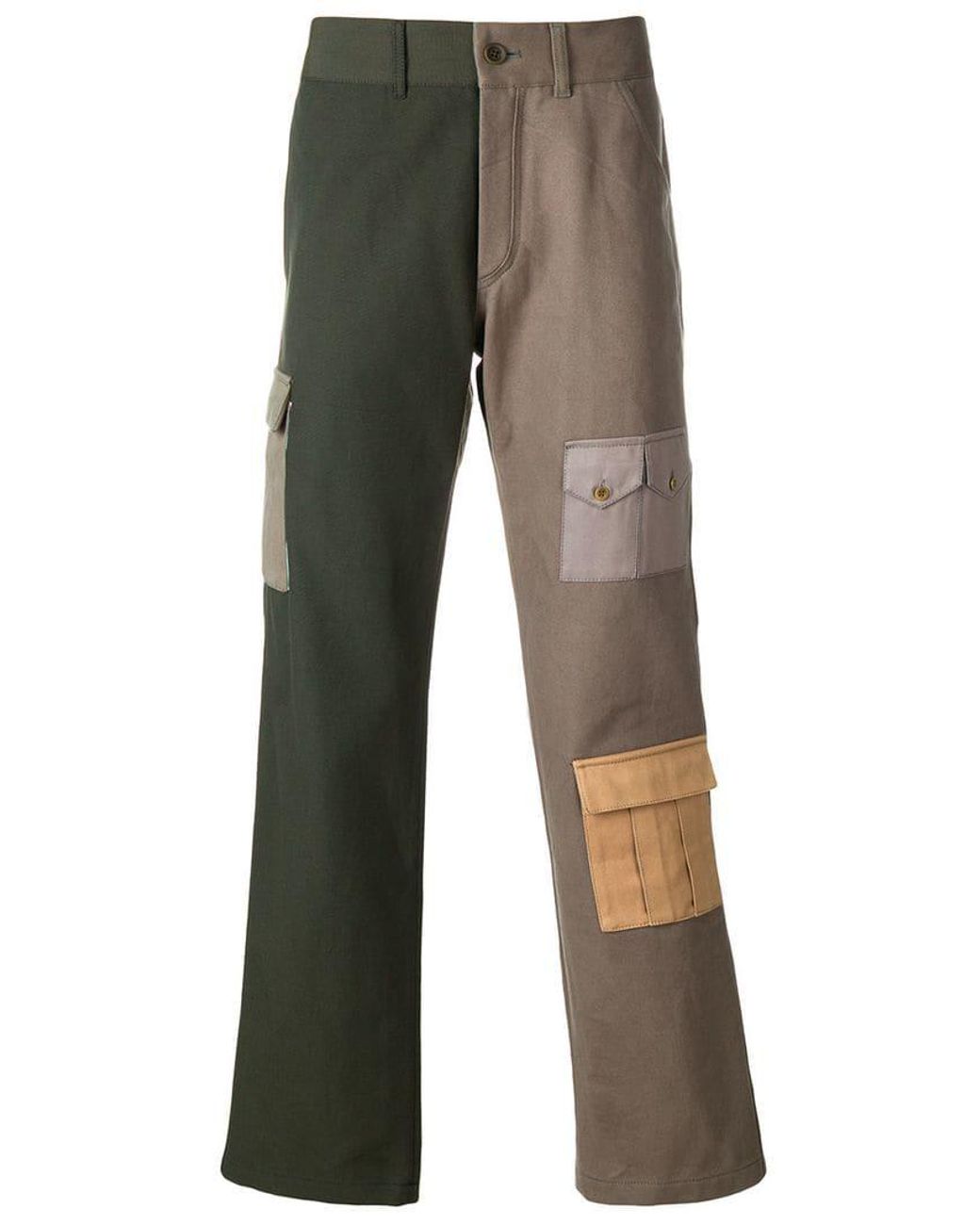 Gosha Rubchinskiy Bi-colour Cargo Trousers in Green for Men | Lyst