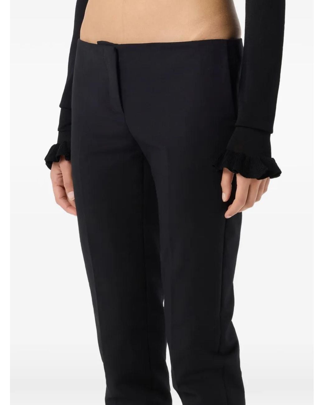 Blumarine Black Zip-Fastening Trousers