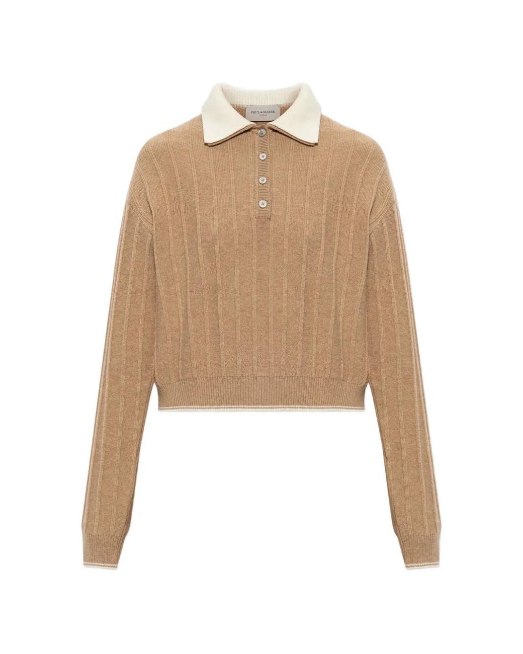 Paul & Shark Natural Ribbed-Knit Polo Top