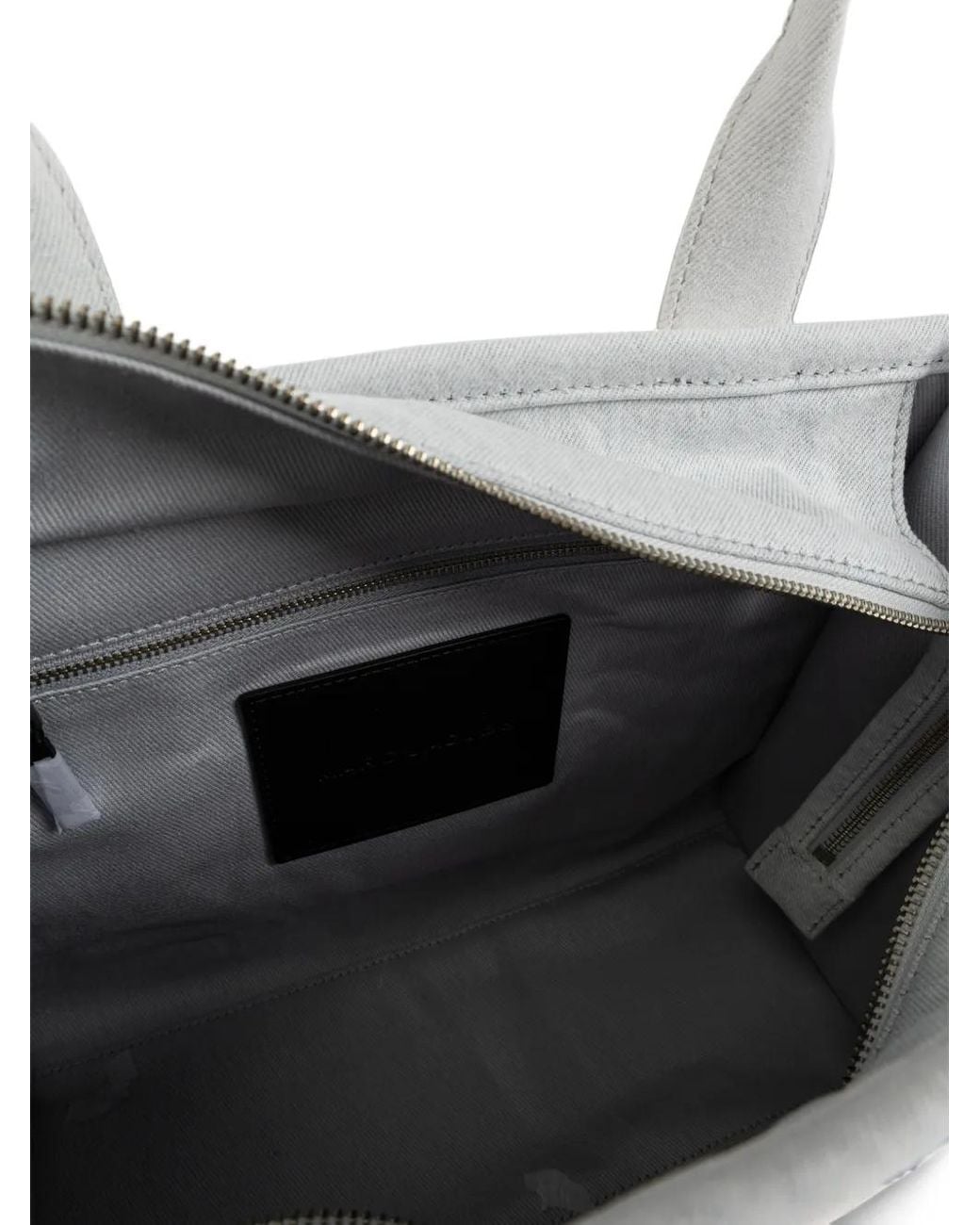 Marc Jacobs White The Camp Patchwork Denim Medium Tote Bag