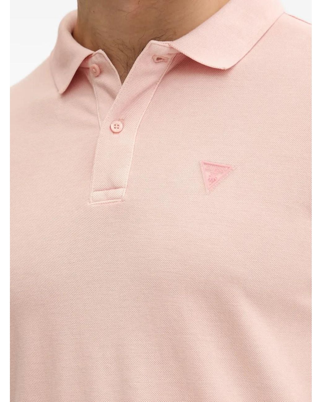 Polo À Patch Logo Guess pour homme en coloris Red
