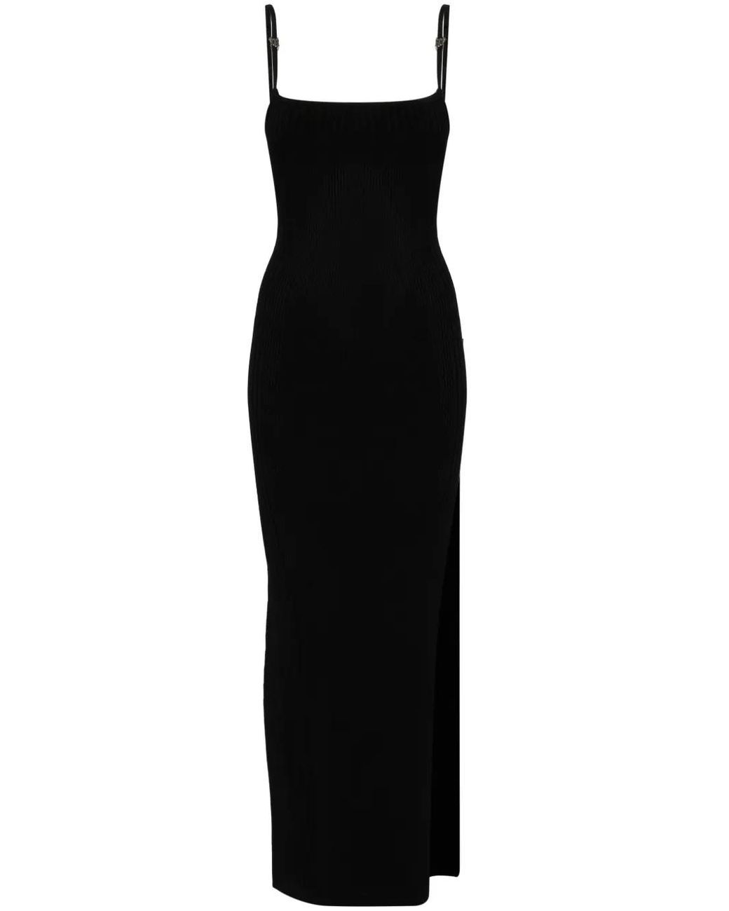 M I S B H V Black Fine-Knit Maxi Dress