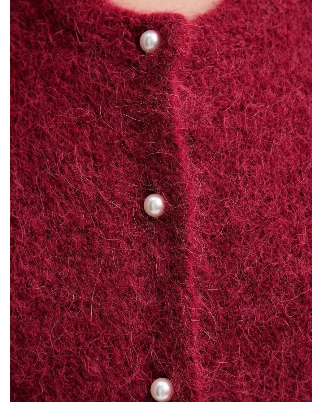 Munthe Red Povilla Button-Down Cardigan