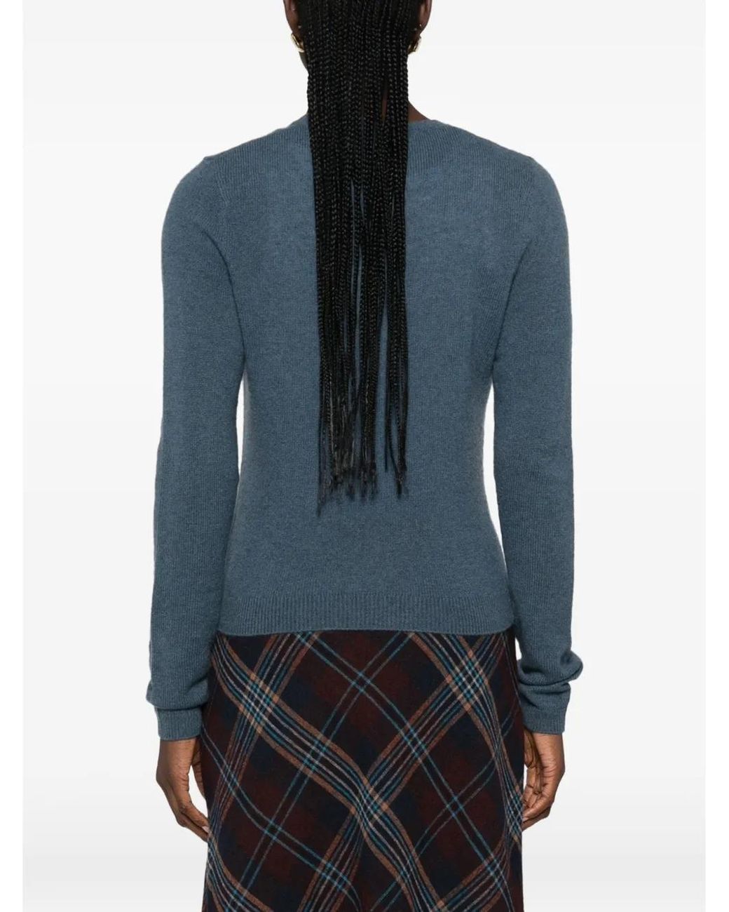 Doen Blue Heath Buttoned Sweater