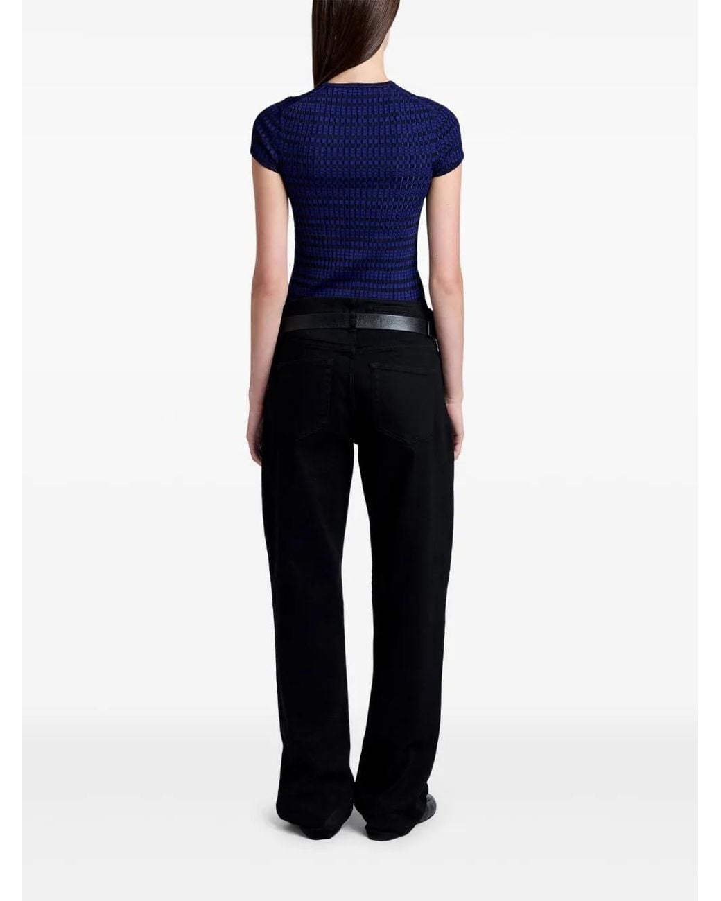 Proenza Schouler Blue Shelle Knitted Top