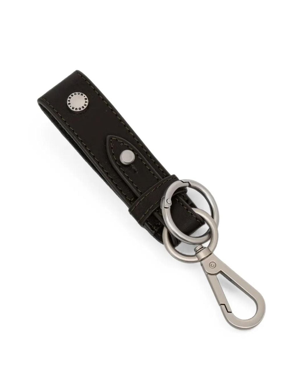 Barbour Black Logo-Detail Leather Wallet for men