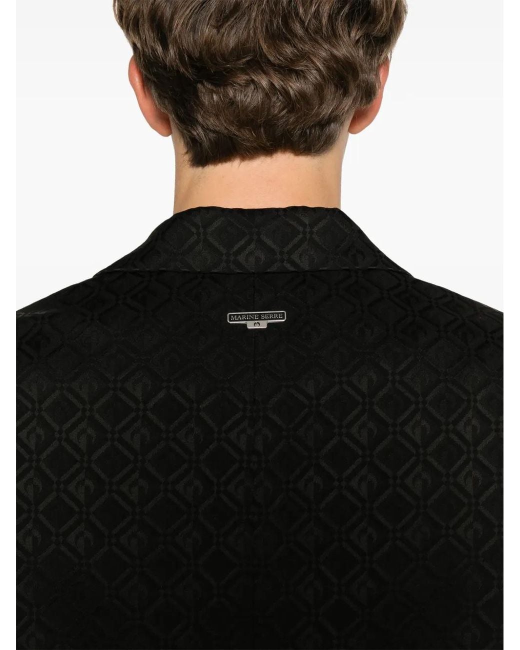 MARINE SERRE Black Moon Diamond-Jacquard Blazer for men