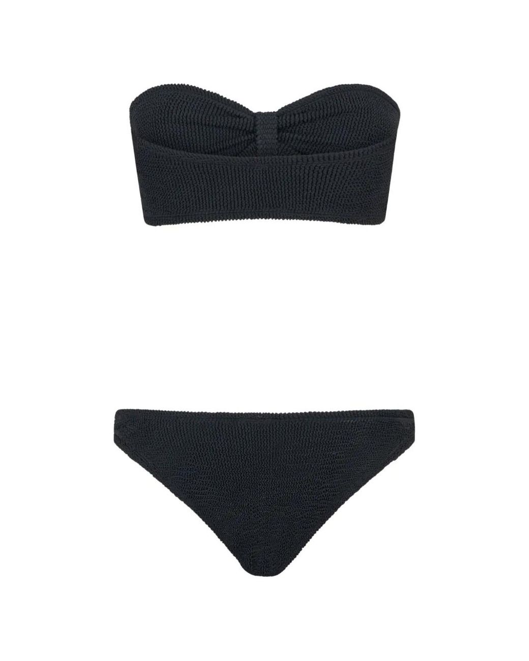 Hunza G Black Jean Textured Bikini
