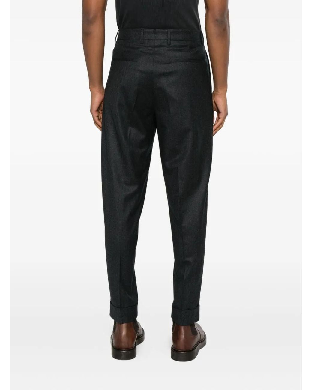 Berwich Gray Chiaia Pleated Trousers for men