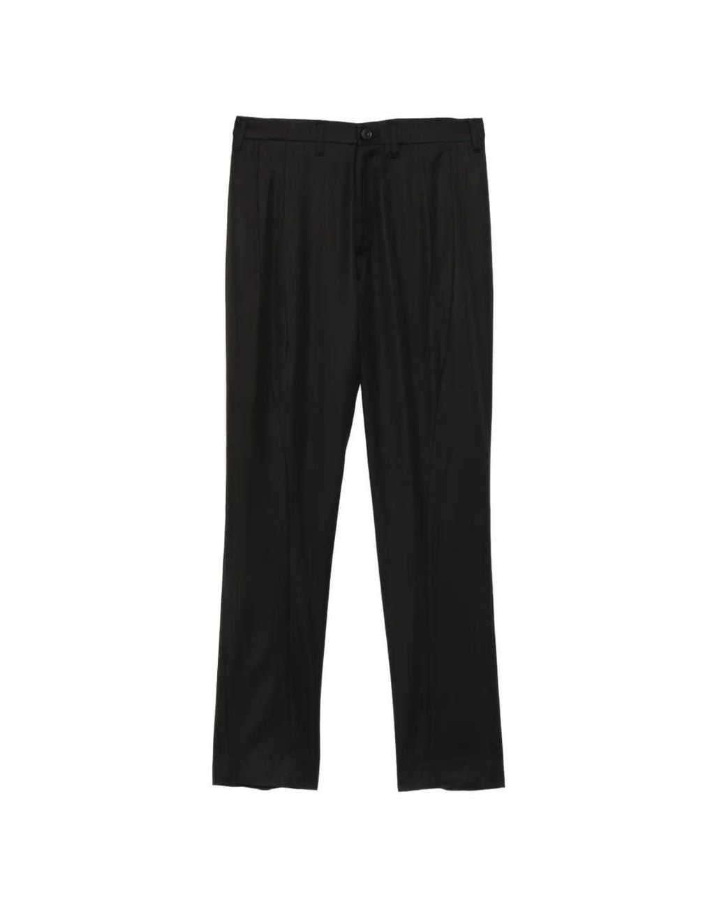 Julius Black Curved-Seam Trousers for men
