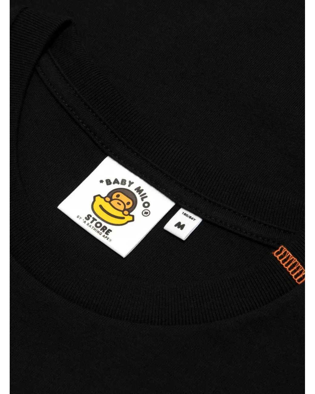 *BABY MILO® STORE BY *A BATHING APE® Black Graphic-Print T-Shirt