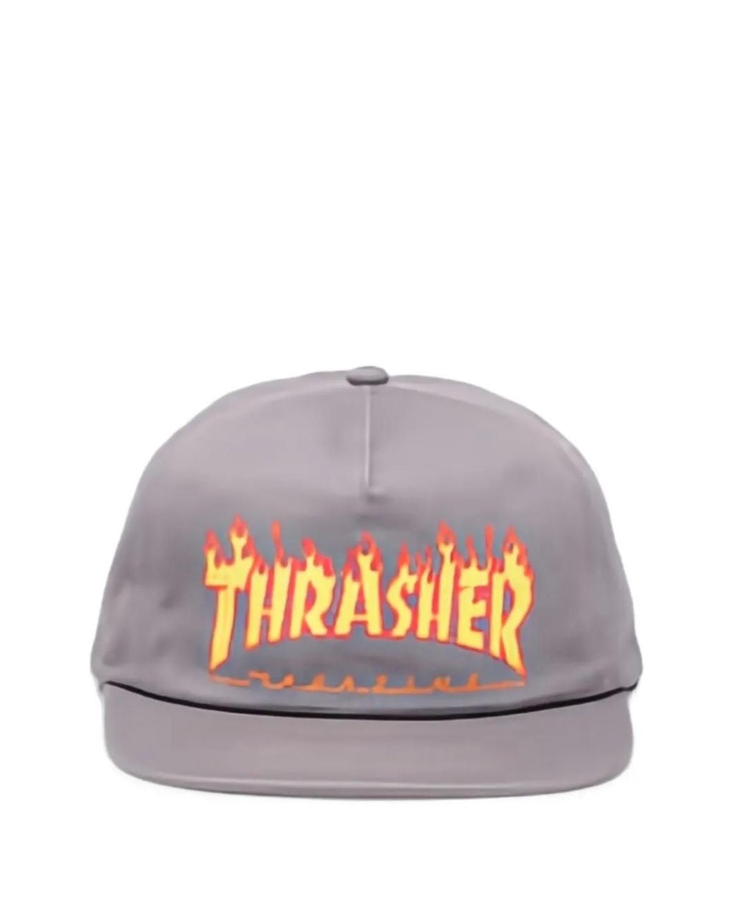 Thrasher Gray Flame Snapback Cap