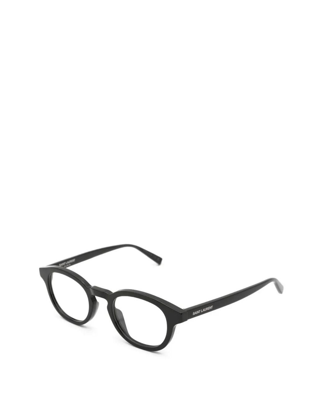Saint Laurent Black Lunettes De Vue À Monture Ronde